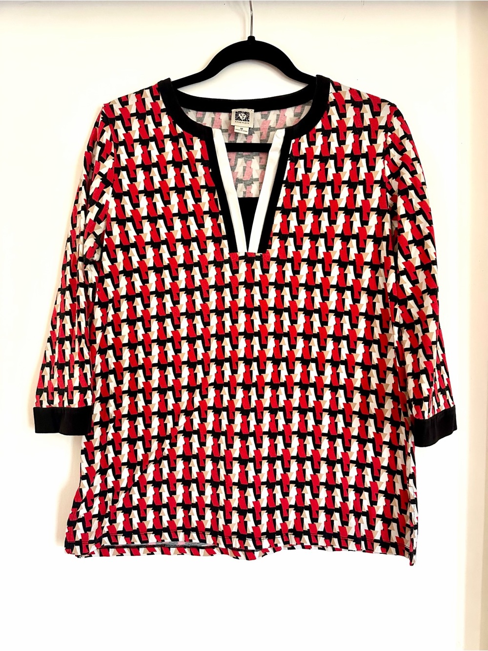 Anne Klein Split-Neck Tunic Blouse